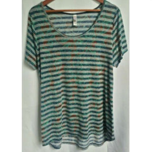 🌴3/$20 Lularoe Stripe Scoop Neck Short Sleeve Top